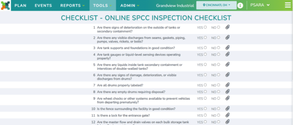 Spcc-monthly-inspection-checklist-planTRAK - SolutionsTRAK