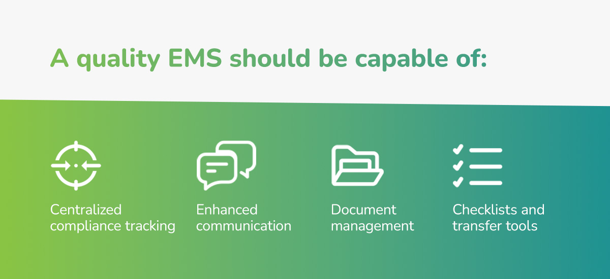 features of a quality EMS